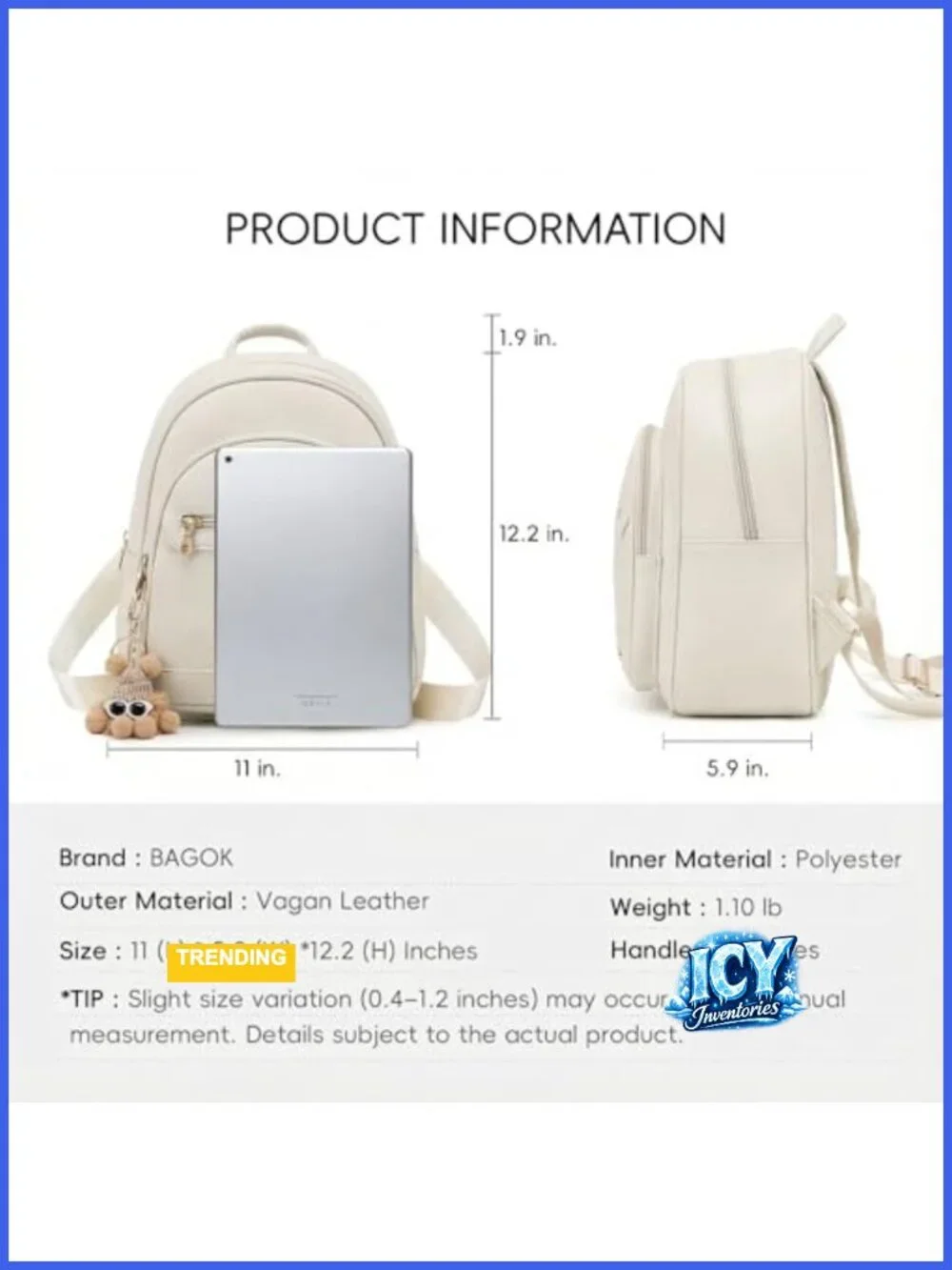 Mini Faux Leather Backpack Purse Women Cute Cartoon Charm Detachable Small